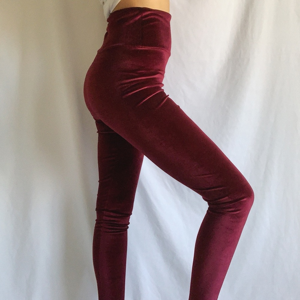 VELVET maroon  leggings